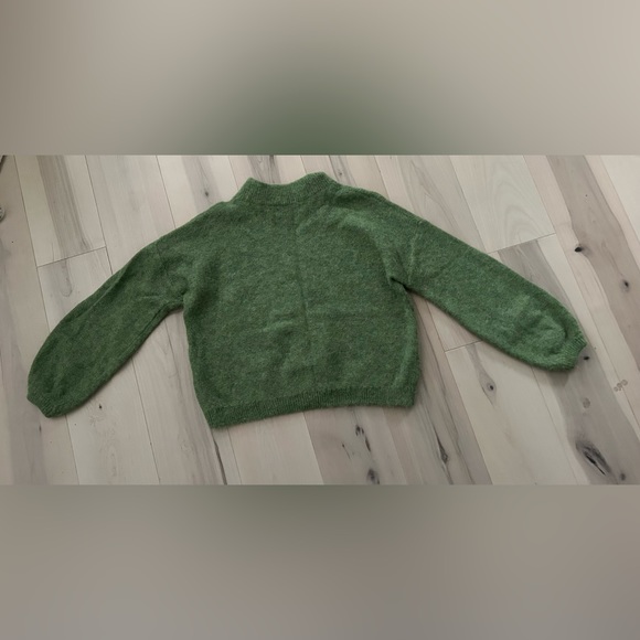 Banana Republic Green Wool Alpaca Blend Balloon Sleeve Sweater L - Picture 12 of 13